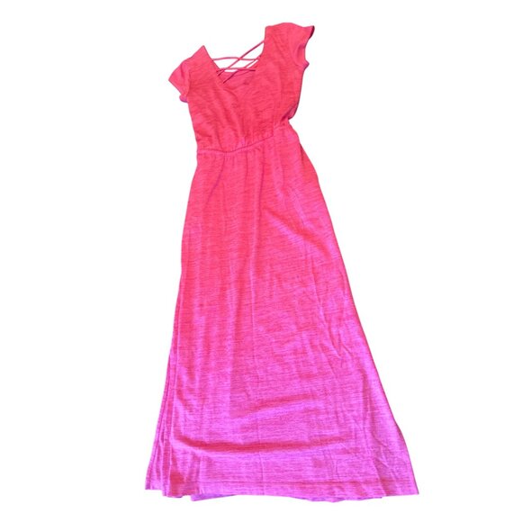 T By Talbots Womens Pink Crisscross Back Maxi Dress Size Small - Picture 5 of 5